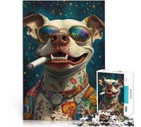 Puzzles de 1000 pièces pour Adultes Chef de Chien Jouet éducatif d'apprentissage Chaque pièce est Unique - Jeu Familial Stimulant et Amusant 52x38cm