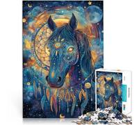 Puzzles de 1000 pièces pour Adultes Cheval Magique Fantastique Fabriqué en Carton pour Les 14 Ans et Plus Jeu de Quiz Activités Amusantes à la Maison, Cadeaux d'anniversaire, Cadeaux de Voyage。