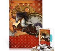 Puzzles de 1000 pièces pour Adultes Cheval mécanique Fait de Papier，pour Les 14 Ans et Plus Jeu Pratique Améliorer l'amour Entre Les Couples。Taille：26x38cm/10.24x14.96pouce