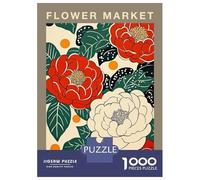 Puzzles De 1000 Pièces pour Adultes Chiang Mai Flower Market Poster Puzzle pour Adolescents Découpe De Précision Interaction Parent-Enfant Cadeaux Anti-Stress 38x26cm/1000pcs