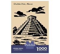 Puzzles De 1000 Pièces pour Adultes Chichen Itza Pyramid in Mexico Puzzles pour Adultes - Anti-Stress - Difficile Et Stimulant - Amusant en Famille Et Soirée Jeux 52x38cm/1000pcs