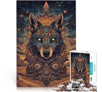 Puzzles de 1000 pièces pour Adultes Chien d'art coloré Séjour Anti-Stress pour Tuer Le Temps Décoration Parfaite 50x70cm