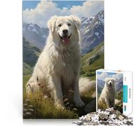 Puzzles de 1000 pièces pour Adultes Chien de Montagne des Pyrénées Jouet éducatif Anti-Stress Une œuvre d'art 38x26cm