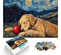 Puzzles de 1000 pièces pour Adultes Chien Vangogh Jouets éducatifs d'apprentissage Chaque pièce est Unique - Jeu Familial Stimulant et Amusant 75x50cm