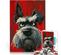Puzzles de 1000 pièces pour Adultes Chiens à Face Plate Jouet éducatif d'apprentissage est idéal comme Cadeau pour Toute la Famille 52x38cm