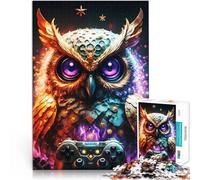 Puzzles de 1000 pièces pour Adultes Chouette du Joueur Réduction du Stress intéressante Jeu éducatif pour Anniversaire, Noël 38x26cm