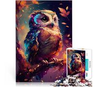 Puzzles de 1000 pièces pour Adultes Chouette Mignonne Jouets Jeux éducatifs Soulagement du Stress Décoration Parfaite 52x38cm