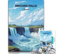 Puzzles de 1000 pièces pour Adultes, Chutes du Niagara, Canada, Cadeaux pour Adultes, Vacances à la Maison, tuez Le Temps, Chaque pièce est Unique - Jeu Amusant et Stimulant en Famille 75x50cm