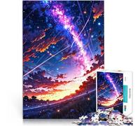 Puzzles de 1000 pièces pour Adultes Ciel Nocturne avec étoiles filantes Défi Difficile Jeu éducatif pour Anniversaire, Noël 50x70cm