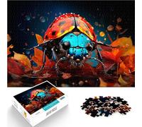 Puzzles de 1000 pièces pour Adultes Coccinelle Mignonne Minimaliste v3 Jeu Pratique Renforcer l'amour Entre Les Couples 38x26cm