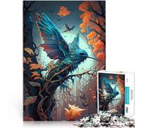 Puzzles de 1000 pièces pour Adultes Colibri irréaliste Fait de Bois Convient aux 14 Ans et Plus Jeux de détente Améliorer l'amour Entre Les Couples。Taille：50x75cm/19.68x29.52pouce