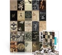 Puzzles de 1000 pièces pour Adultes Collage rétro Sombre Jouets éducatifs d'apprentissage Cadeau pour Les Anniversaires 52x38cm