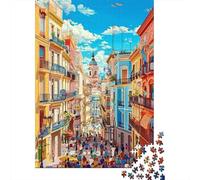 Puzzles De 1000 Pièces pour Adultes Colorful European Street Scene-4 Puzzles pour Adolescents Activités Familiales Défi Éducatif Jeu Éducatif Jouet De Défi 38x26cm/1000pcs