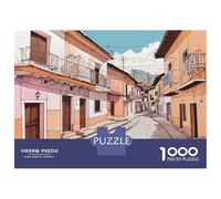 Puzzles De 1000 Pièces pour Adultes Colorful Latin American Village Street Scene Puzzles pour Adolescents Activités Familiales Défi Éducatif Jeu Stimulant Et Divertissement en Famille 70x50cm/1000pcs