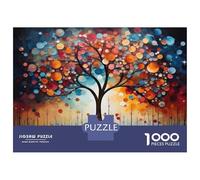 Puzzles De 1000 Pièces pour Adultes Colorful Tree Painting Artwork-2 Puzzle Adulte, Jeu De Réflexion, Cadeau d'anniversaire, Cadeaux Uniques 70x50cm/1000pcs