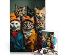 Puzzles de 1000 pièces pour Adultes Conseil des Chats Jouets éducatifs d'apprentissage est idéal comme Cadeau pour Toute la Famille 38x52cm