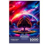Puzzles De 1000 Pièces pour Adultes Cosmic Neon Landscape Puzzles pour Adultes, Jeu Familial, Cadeaux pour Femmes, Anniversaires Et Cadeaux Uniques 52x38cm/1000pcs