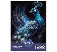 Puzzles De 1000 Pièces pour Adultes Cosmic Peacock Puzzle Adulte Jeux Relaxants Défi Difficile Aide À Exercer Le Cerveau 70x50cm/1000pcs