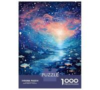 Puzzles De 1000 Pièces pour Adultes Cosmic School of Fish Puzzles pour Adolescents Jeu Familial Améliore La Mémoire Difficile Et Stimulant 38x26cm/1000pcs