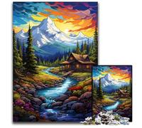 Puzzles de 1000 pièces pour Adultes couchers de Soleil fantastiques Montagnes Puzzles pour Adultes pour Les Anniversaires Les Vacances idéal pour Noël 1000 pièces (75 x 50 cm)