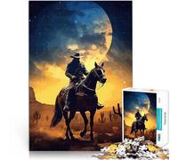 Puzzles de 1000 pièces pour Adultes Cow-Boy dans Le désert Jouet éducatif intellectuel décompressant décoration Murale 38x52cm