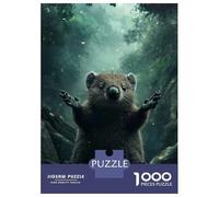 Puzzles De 1000 Pièces pour Adultes Curious Forest Creature Puzzles pour Adolescents Activités Familiales Défi Éducatif Jeu Stimulant Et Divertissement en Famille 52x38cm/1000pcs