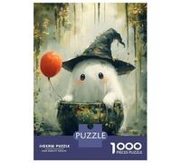 Puzzles De 1000 Pièces pour Adultes Cute Ghost in A Cauldron Puzzles pour Adultes - Jeu Manuel Anti-Stress - Difficile Et Stimulant 52x38cm/1000pcs