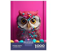 Puzzles De 1000 Pièces pour Adultes Cute Owl Bird Animals Puzzles pour Adultes, Jouets À Monter Soi-même, Cadeaux pour Femmes, Difficiles Et Stimulants 70x50cm/1000pcs