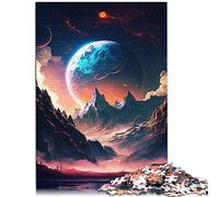 Puzzles de 1000 pièces pour Adultes Dawn of Planet Paysage Puzzle en Bois pour la décoration de la Maison 19,7 x 29,5 Pouces