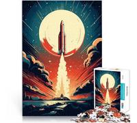 Puzzles de 1000 pièces pour Adultes Décollage de la fusée Défi Difficile pour soulager Le Stress décoration Murale 75x50cm