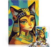 Puzzles de 1000 pièces pour Adultes Déesse égyptienne Bastet Défi Difficile pour soulager Le Stress Décoration Parfaite 38x26cm