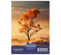 Puzzles De 1000 Pièces pour Adultes Desert Sunset Tree Puzzles pour Adultes Jeux Relaxants Analyse Et Logique Activités Amusantes À La Maison, 52x38cm/1000pcs