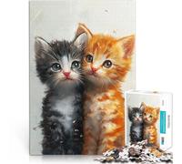 Puzzles de 1000 pièces pour Adultes Deux Chatons Mignons Jouets de Divertissement Familial Car C'est Un pour Toute la Famille 26x38cm