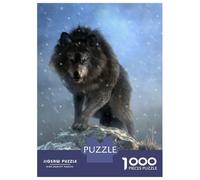 Puzzles De 1000 Pièces pour Adultes Dire Wolf Puzzle pour Adultes Jouets Anti-Stress Cadeaux pour Femmes Interaction Parent-Enfant 52x38cm/1000pcs