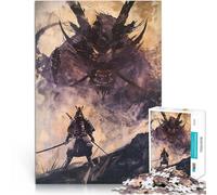 Puzzles de 1000 pièces pour Adultes Dragon samouraï Japonais Défi Difficile pour soulager Le Stress Œuvre d'art 75x50cm
