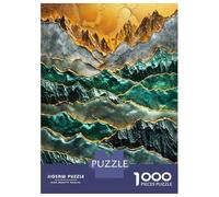 Puzzles De 1000 Pièces Pour Adultes Emerald Mountains Golden Dawn Puzzle Pour Adolescents Course De Vitesse Manuelle Entraînez Votre Cerveau Et Vos Mains, Des Jouets Addictifs Pour Cultiver La Patienc