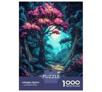 Puzzles De 1000 Pièces pour Adultes Enchanted Forest Path Puzzle Adulte, Jeu De Réflexion Amusant Et Humoristique, Cadeau d'anniversaire Original 70x50cm/1000pcs
