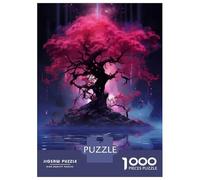 Puzzles De 1000 Pièces pour Adultes Epic Purple and Blue Tree Puzzles pour Adultes, Jeu De Réflexion Et Anti-Stress, Idéal comme Cadeau 38x26cm/1000pcs