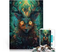 Puzzles de 1000 pièces pour Adultes Esprit de la forêt Fait de Bois，Convient aux 14 Ans et Plus décoration Murale Superbe Cadeau。Taille：50x75cm/19.6x29.5pouce