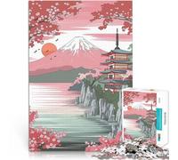 Puzzles de 1000 pièces pour Adultes Esthétique Japonaise Fuji Jouets éducatifs d'apprentissage Décoration Parfaite 38x26cm