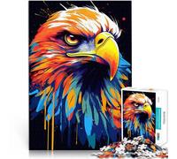 Puzzles de 1000 pièces pour Adultes et Adolescents “Aigle Esprit Américain Oiseau” Fait de Papier，pour Les 14 Ans et Plus Convient aux Couples Cadeaux d'anniversaire。Taille：26x38cm/10.24x14.96pouce