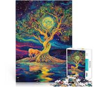Puzzles de 1000 pièces pour Adultes et Adolescents Bel Arbre Fait de Papier，pour Les 14 Ans et Plus Jeux Amusants pour Les familles C'est Un pour Toute la Famille。Taille：38x52cm