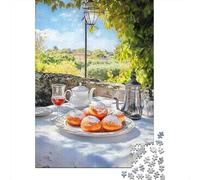 Puzzles De 1000 Pièces pour Adultes Et Adolescents Breakfast in The Countryside Puzzle Jeux Amusants Défi Difficile Interaction Parent-Enfant 38x26cm/1000pcs