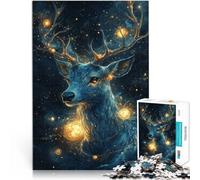 Puzzles de 1000 pièces pour Adultes et Adolescents Cerf d'âme Fantastique Fait de Bois Convient aux 14 Ans et Plus Jeux éducatifs pour Adultes et Adolescents Cadeau d'œuvre d'art。