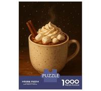 Puzzles De 1000 Pièces pour Adultes Et Adolescents Cozy Hot Chocolate with Marshmallows Puzzles pour Adolescents, Jeux De Société, Cadeaux pour Femmes, Idéal comme Cadeau 38x26cm/1000pcs