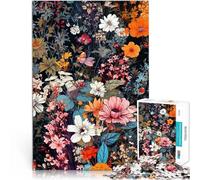 Puzzles de 1000 pièces pour Adultes et Adolescents Fleurs des prés Fabriqué en Carton Convient aux 14 Ans et Plus Jouets de Jeu Car C'est Un pour Toute la Famille。Taille：26x38cm