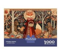 Puzzles De 1000 Pièces pour Adultes Et Adolescents Forest Fox Queen Illustration Puzzle Jeux Amusants Défi Difficile Interaction Parent-Enfant 38x26cm/1000pcs
