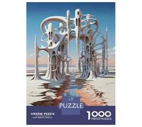 Puzzles De 1000 Pièces pour Adultes Et Adolescents Futuristic Alien Landscape Puzzle Jeux Amusants Défi Difficile Interaction Parent-Enfant 38x26cm/1000pcs