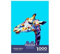 Puzzles De 1000 Pièces pour Adultes Et Adolescents Giraffe Pop Art Puzzles pour Adolescents, Jeux De Société, Cadeaux pour Femmes, Idéal comme Cadeau 70x50cm/1000pcs