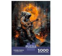 Puzzles De 1000 Pièces pour Adultes Et Adolescents Golden Astronaut Music Casse-tête, Jeu De Réflexion, Décoration Intérieure, Idéal comme Cadeau 52x38cm/1000pcs